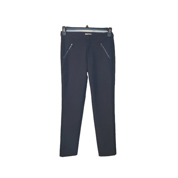 Rebecca Taylor Pants - Rebecca Taylor Navy Pants Size 4 Tuxedo Stripe Front Zip Career Business Stretch